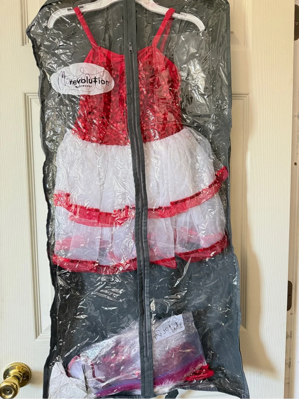 Red Sequin Tulle Girls' Dance Costume Dress - Brand: